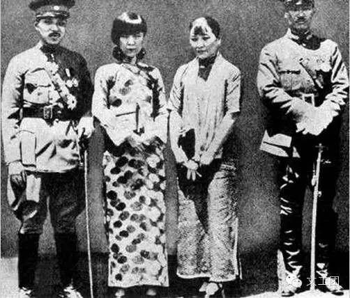 1930年，张学良、于凤至、宋美龄、蒋介石（左起）在南京合影